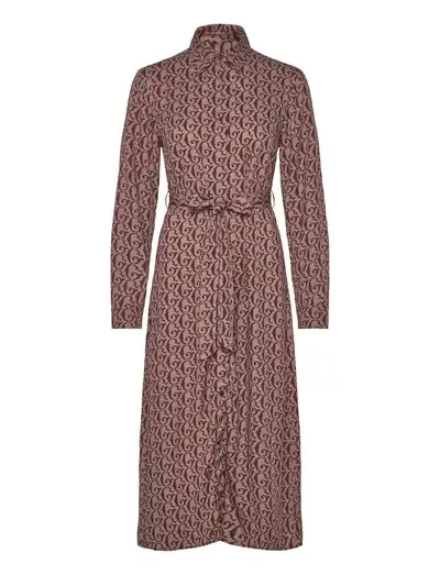 BELTED G PRINT SHIRT DRESS - Robes midi