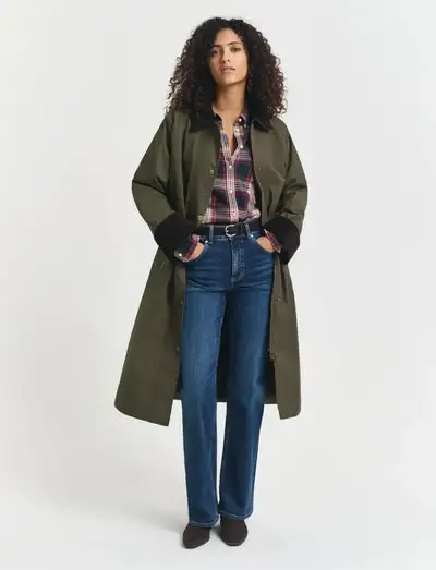 WAXED COTTON RELAXED CAR COAT - Manteaux d'hiver