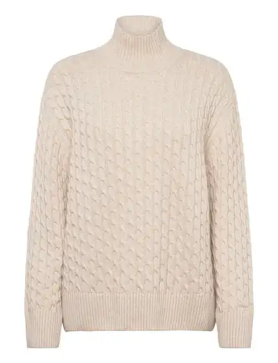 CABLE KNIT MOCK NECK - Pulls à col roulé
