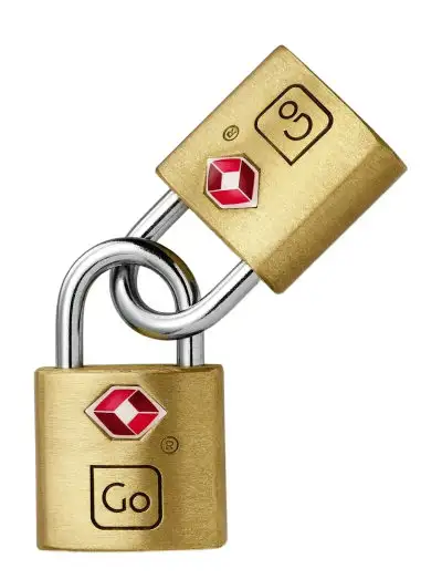 Classic Brass Key Twin Padlocks TSA - Serrures de voyage