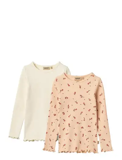 2 Rib T-shirts L/S Ida - Manches longues