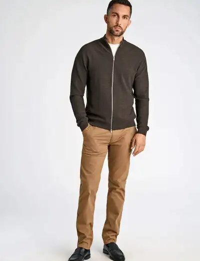 100% merino zip through knit - Pulls zippés