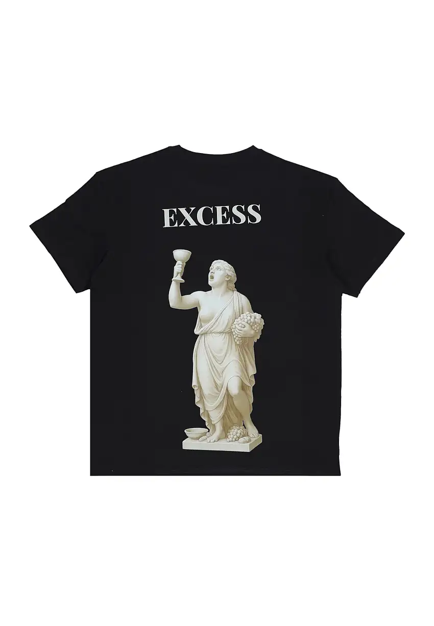7sins Excess Tee Noir T-Shirt Homme