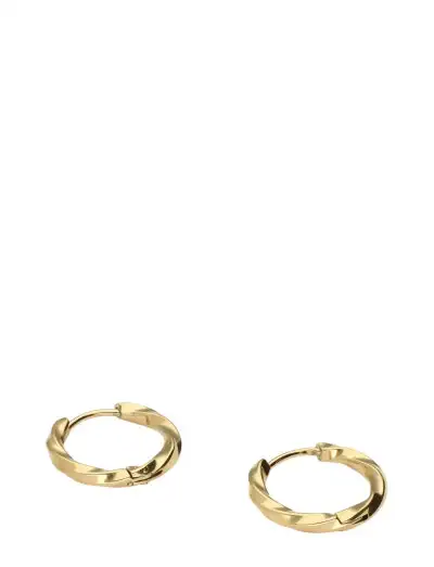 Earring basic twisted hoop 17x2.5 - Cerceaux