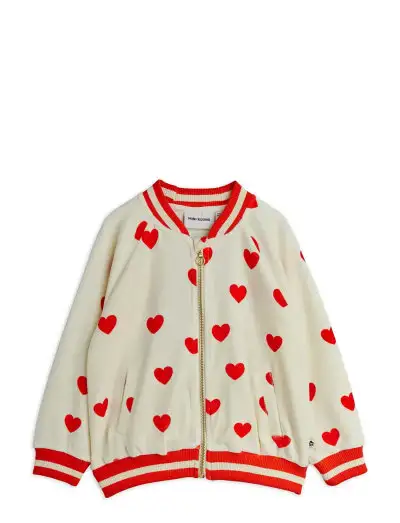 Hearts aop velour baseball cardigan - Sweat-shirt