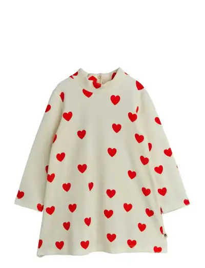 Hearts aop velour dress - Robes décontractées à manches longues