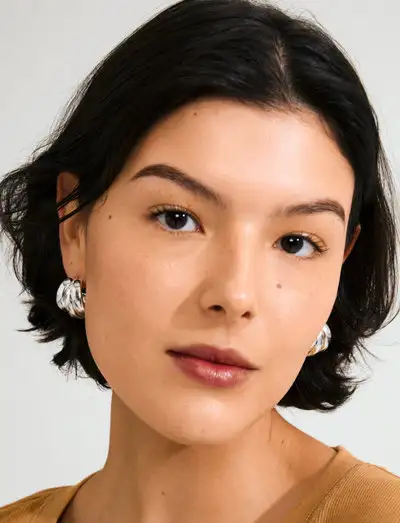 DAMIA earrings silver-plated - Cerceaux