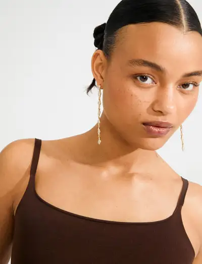 BASIL earrings gold-plated - Statement