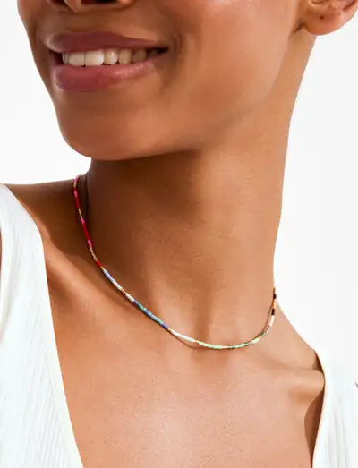 ALISON necklace multi, gold-plated - collier de perles