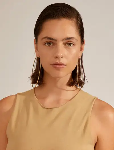 APRIL mega hoop earrings gold-plated - Cerceaux