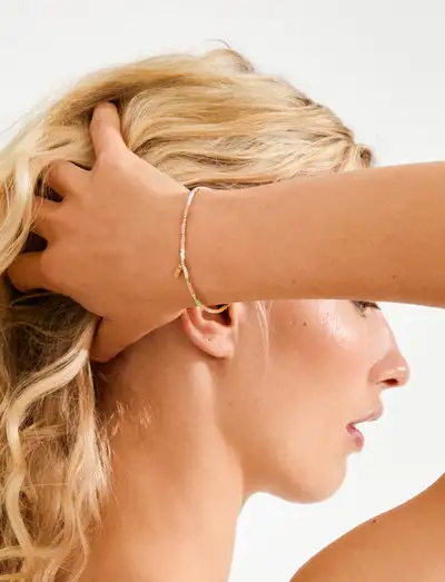 ALISON bracelet multi, gold-plated - Bracelet de perles