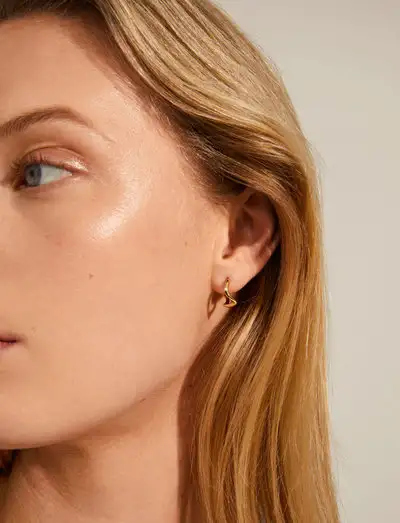 ALBERTE organic shape hoop earrings - Cerceaux