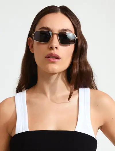 AMIYAH sunglasses grey/gold - Rectangulaire
