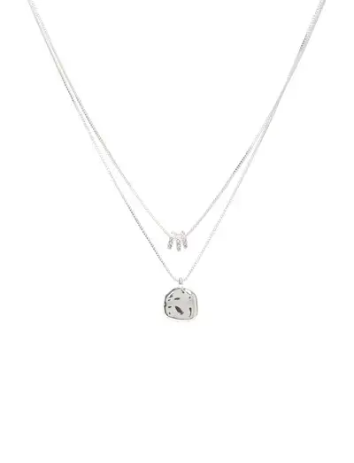AYO necklace with coin & crystal silver-plated - Dainty necklaces