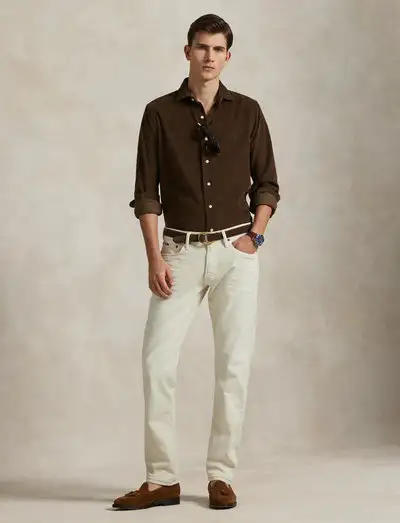 Slim Fit Corduroy Shirt - Chemises en velours côtelé