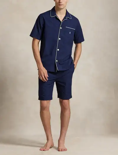 Striped Cotton Pajama Set - Pyjamas
