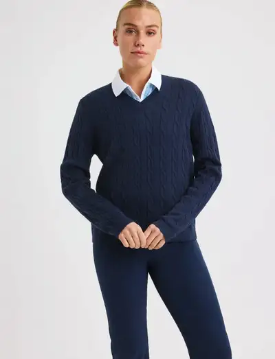 Knitted wool mix sweater - Hauts à manches longues