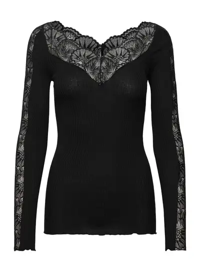 RWBeatha Silk LS Lace T-shirt - Blouses à manches longues