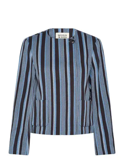 Textured stripe casual blazer - Blazers courts