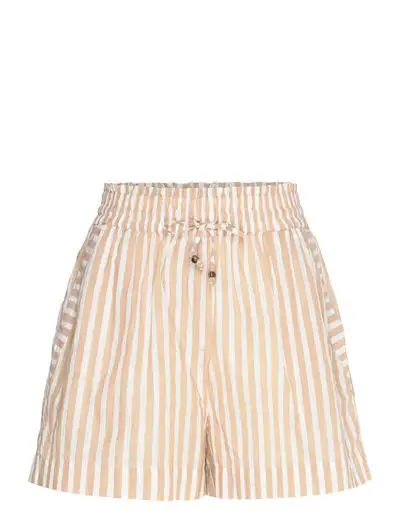 High rise Lurex stripe printed shorts - Shorts décontractés