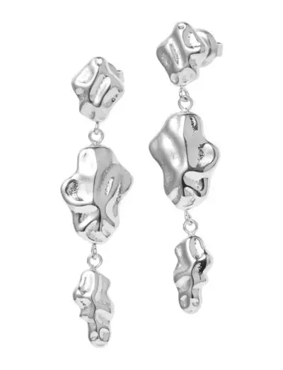 Aria - Earrings Steel - Boucles d'oreilles pendantes