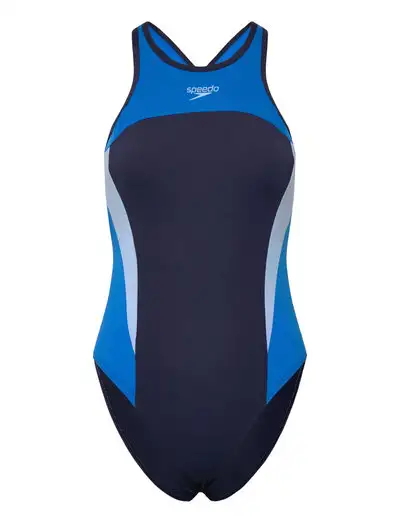 Womens High Neck Splice Cross back Swimsuit - Maillots 1 pièce