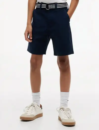 BAGGY CHINO BELTED SHORT - Short chino