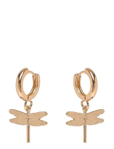 Dragonfly Small Hoop Earrings - Boucles d'oreilles pendantes