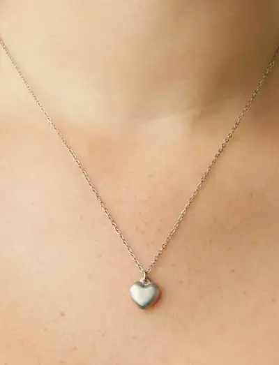 Bellamy - Heart Necklace Stainless Steel - Colliers chaîne