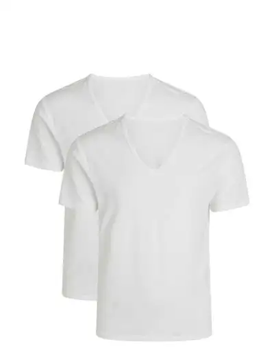 2-Pack Men Bamboo V-neck Undershirt - Hauts de pyjama