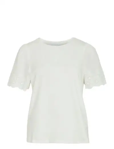 VICELIANA O-NECK S/S TOP - Blouses à manches courtes
