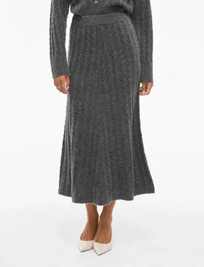 VIRELLI ANKLE CABLE KNIT SKIRT/BFS - Jupes longues
