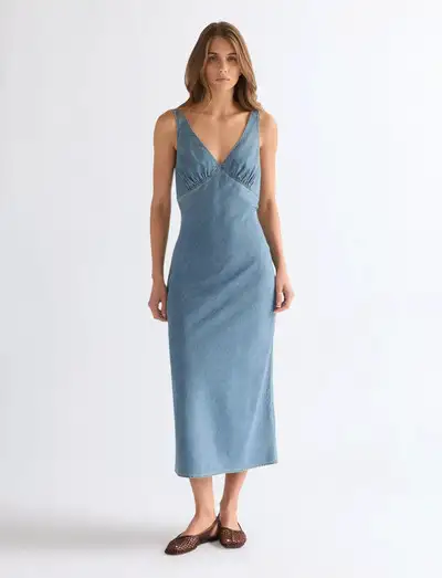 BIAS SLIP DRESS - Robes midi