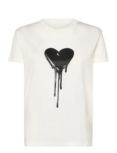 WALK HC FLOWING HEART STRASS - T-shirts