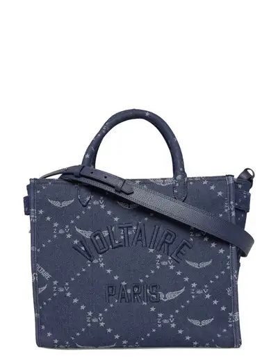 ANGEL TOTE DENIM MONOGRAM - Sacs en Toile